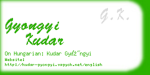 gyongyi kudar business card